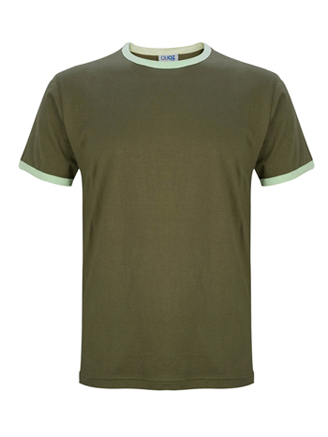 TEES/Ringer tee/T-09_army green grass